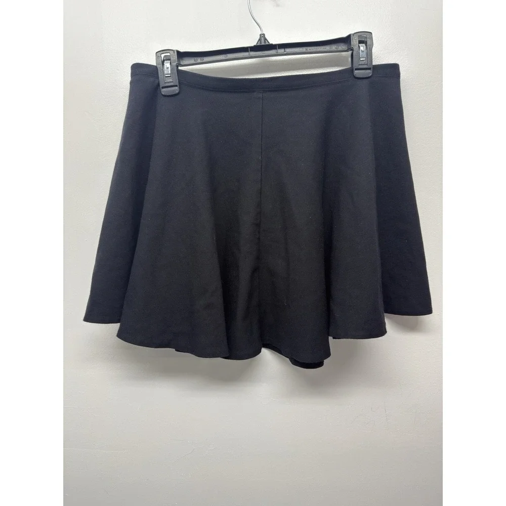 Victoria's Secret Sexy Black Skirt‎ Gold Zipper Skater Mini skirt Size 6 #21
